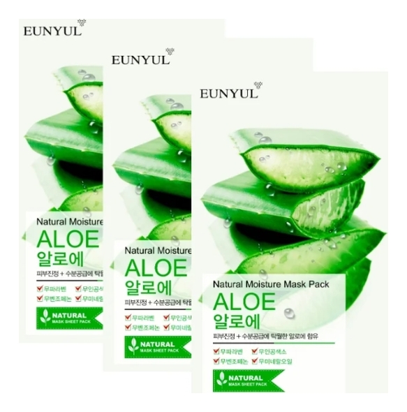 

Тканевая маска для лица с экстрактом алоэ Natural Moisture Mask Pack Aloe: Маска 3*22мл, Тканевая маска для лица с экстрактом алоэ Natural Moisture Mask Pack Aloe