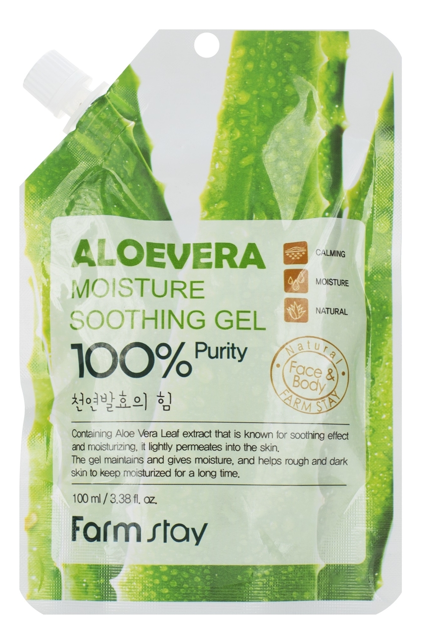 

Успокаивающий гель для лица и тела с экстрактом алоэ вера Moisture Soothing Gel Aloevera: Гель 100мл, Успокаивающий гель для лица и тела с экстрактом алоэ вера Moisture Soothing Gel Aloevera