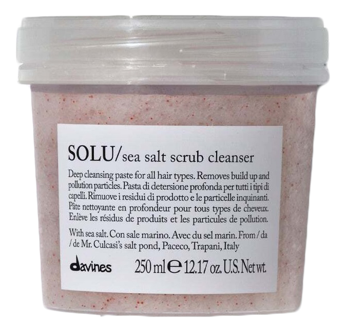 Очищающая паста-скраб для всех типов волос и кожи головы Essential Hair CareSolu Sea Salt Scrub Cleanser: Паста-скраб 250мл витэкс шампунь для всех типов волос против выпадения волос keratin пептиды 500