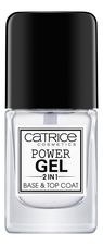 Catrice Cosmetics Базовое и верхнее покрытие для ногтей Power Gel 2 in 1 Base & Top Coat 10,5мл