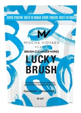 MISCHA VIDYAEV Салфетки для экспресс очищения косметических кистей Lucky Brush Cleanser Wipes