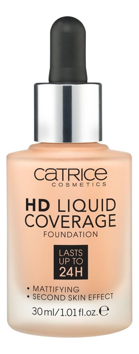 Тональная основа для лица HD Liquid Coverage Foundation 30мл: 030 Sand Beige тональная основа для лица hd liquid coverage foundation 30мл 020 rose beige