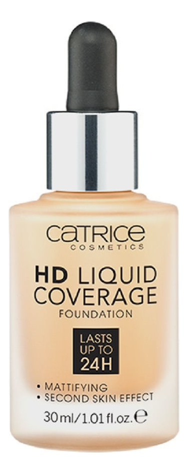 

Тональная основа для лица HD Liquid Coverage Foundation 30мл: 037 Golden Beige, Тональная основа для лица HD Liquid Coverage Foundation 30мл