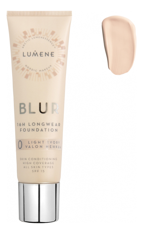 

Устойчивый тональный крем Blur 16H Longwear Foundation SPF15 30мл: 0 Light Ivory, Устойчивый тональный крем Blur 16H Longwear Foundation SPF15 30мл