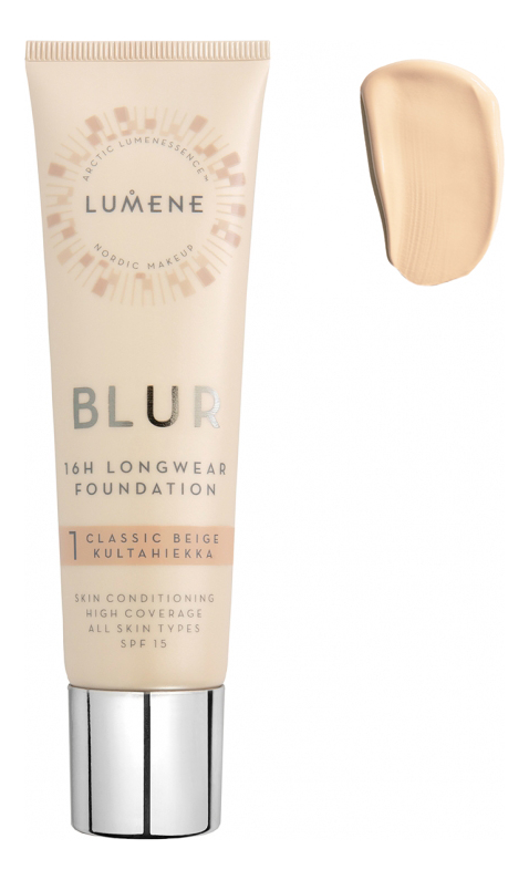 

Устойчивый тональный крем Blur 16H Longwear Foundation SPF15 30мл: 1 Classic Beige, Устойчивый тональный крем Blur 16H Longwear Foundation SPF15 30мл