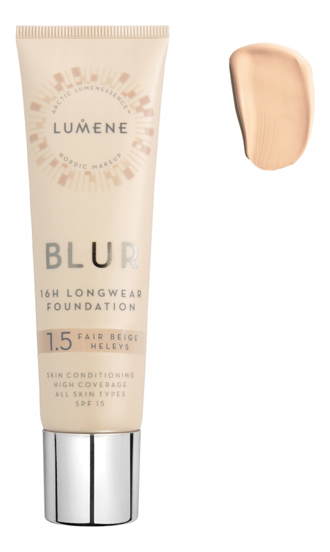 

Устойчивый тональный крем Blur 16H Longwear Foundation SPF15 30мл: 1.5 Fair Beige, Устойчивый тональный крем Blur 16H Longwear Foundation SPF15 30мл