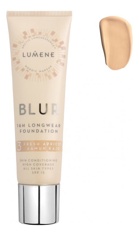 

Устойчивый тональный крем Blur 16H Longwear Foundation SPF15 30мл: 3 Fresh Apricot, Устойчивый тональный крем Blur 16H Longwear Foundation SPF15 30мл