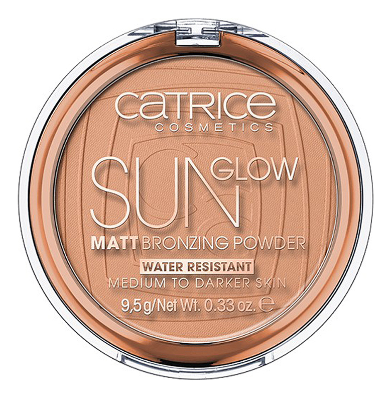 Матирующая пудра для лица с эффектом загара Sun Glow Matt Bronzing Powder 9,5г: 030 Medium Bronze