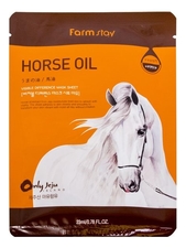 Farm Stay Тканевая маска для лица с лошадиным жиром Visible Difference Mask Sheet Horse Oil 23мл
