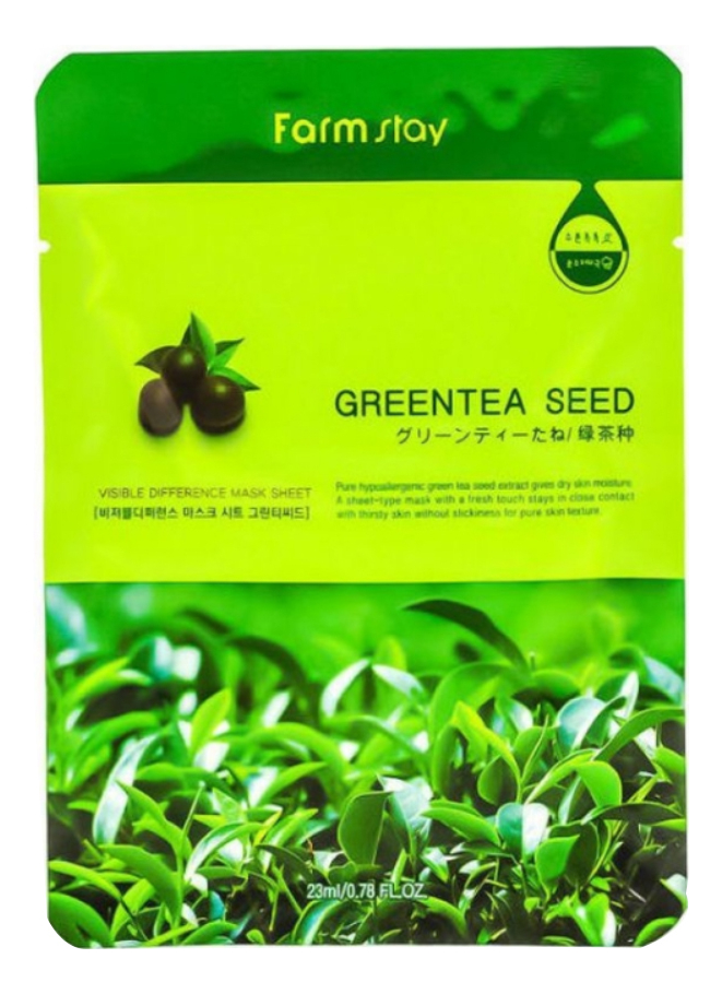 

Тканевая маска для лица с экстрактом семян зеленого чая Visible Difference Mask Sheet Greentea Seed 23мл: Маска 3шт, Тканевая маска для лица с экстрактом семян зеленого чая Visible Difference Mask Sheet Greentea Seed 23мл