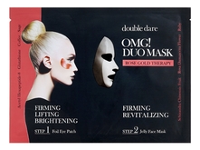 Double Dare OMG! Двухкомпонентный комплекс для лица упругость и ревитализация Duo Mask Rose Gold Therapy (маска + патчи)