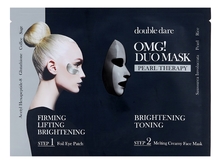 Double Dare OMG! Двухкомпонентный комплекс для лица Сияние и тонизирование Duo Mask Pearl Therapy (маска + патчи)