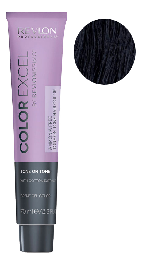 

Крем-гель краска для волос Color Excel by Revlonissimo 70мл: 2.10 Иссине-Черный, Крем-гель краска для волос Color Excel by Revlonissimo 70мл