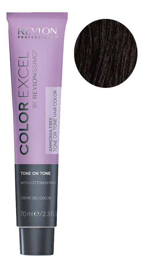 

Крем-гель краска для волос Color Excel by Revlonissimo 70мл: 3 Темно-Коричневый, Крем-гель краска для волос Color Excel by Revlonissimo 70мл