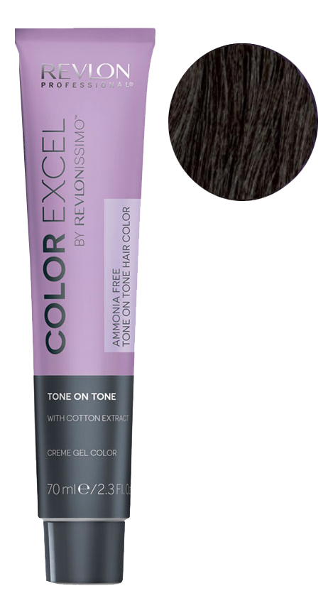 

Крем-гель краска для волос Color Excel by Revlonissimo 70мл: 4 Средний Коричневый, Крем-гель краска для волос Color Excel by Revlonissimo 70мл