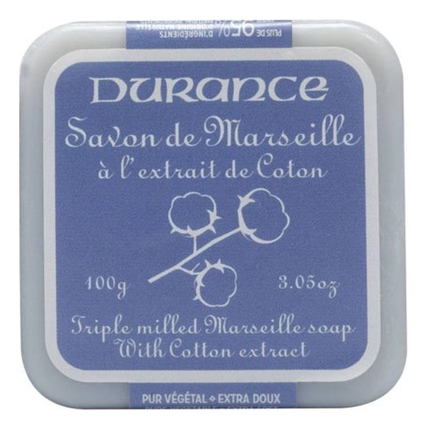 

Натуральное мыло Triple Milled Marseille Soap With Cotton Extract 100г