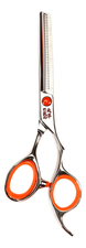 TAYO Парикмахерские ножницы филировочные 40 зубцов эргономичные Orange TQ65540S (5,5)