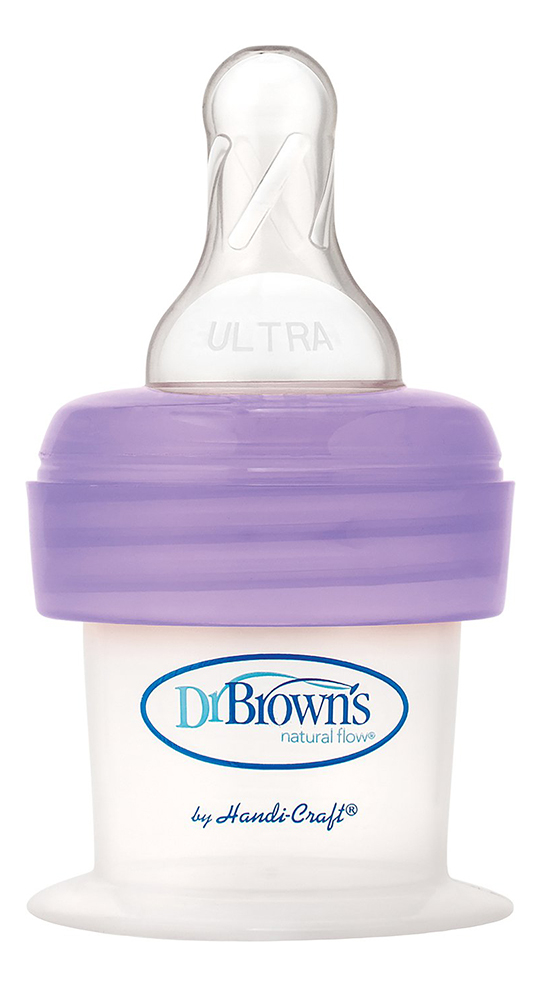Бутылочка с соской для глубоко недоношенных детей Natural Flow First Feeders 15мл (фиолетовая) от Randewoo