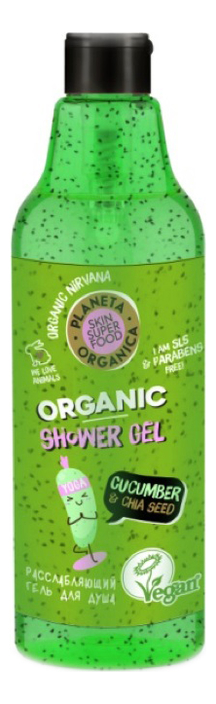 Купить Расслабляющий гель для душа Skin Super Food Cucumber & Bazil Seeds 250мл, Расслабляющий гель для душа Skin Super Food Cucumber & Bazil Seeds 250мл, Planeta Organica