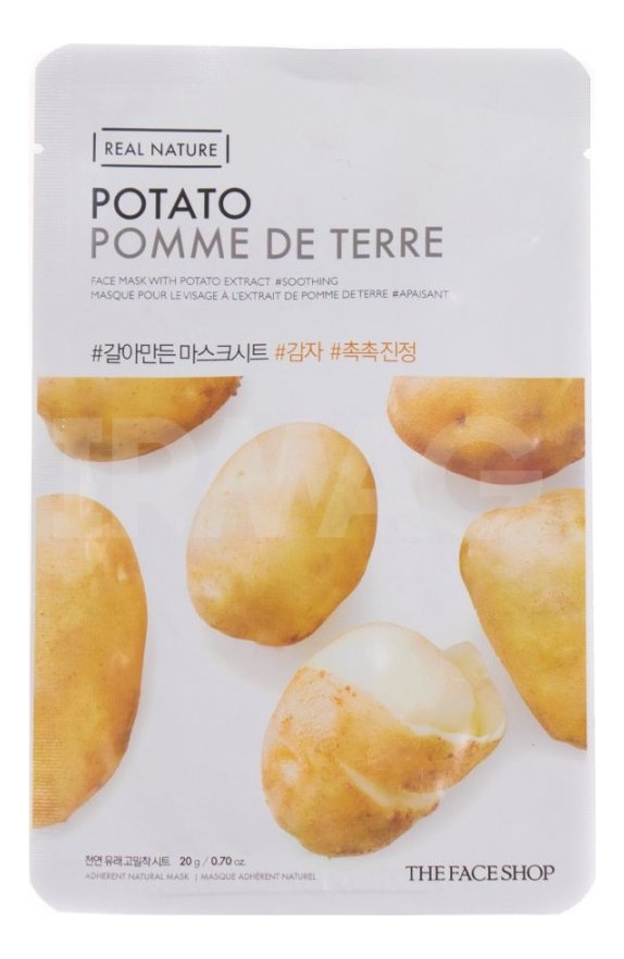 Тканевая маска для лица с экстрактом картофеля Real Nature Mask Potato 20г от Randewoo