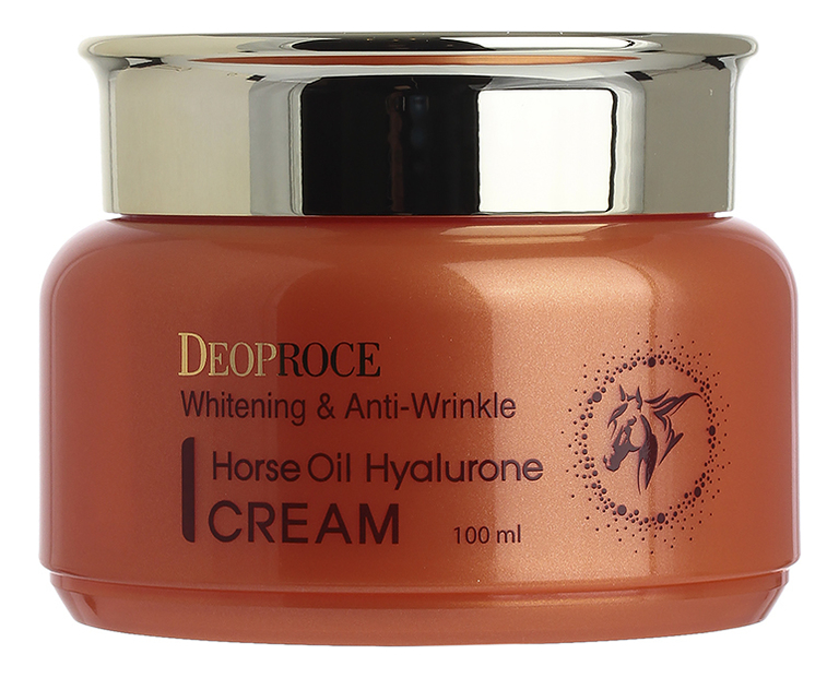 

Антивозрастной крем для лица с лошадиным жиром Whitening And Anti-wrinkle Horse Oil Hyalurone Cream 100мл