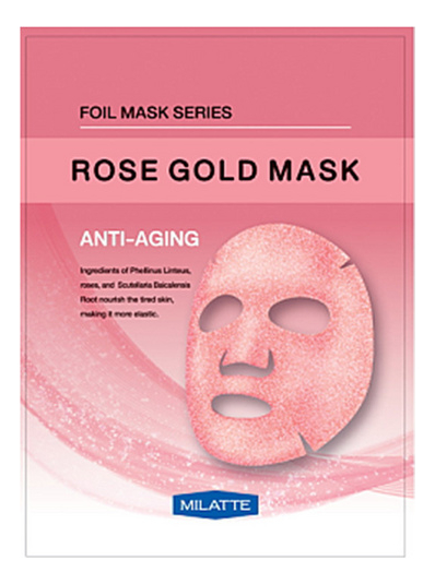 

Антивозрастная тканевая маска для лица Rose Gold Mask Anti-Aging 23г