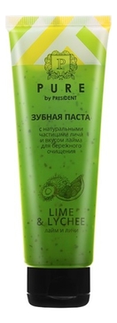 Зубная паста Pure By President Lime & Lychee 100г (лайм и личи)