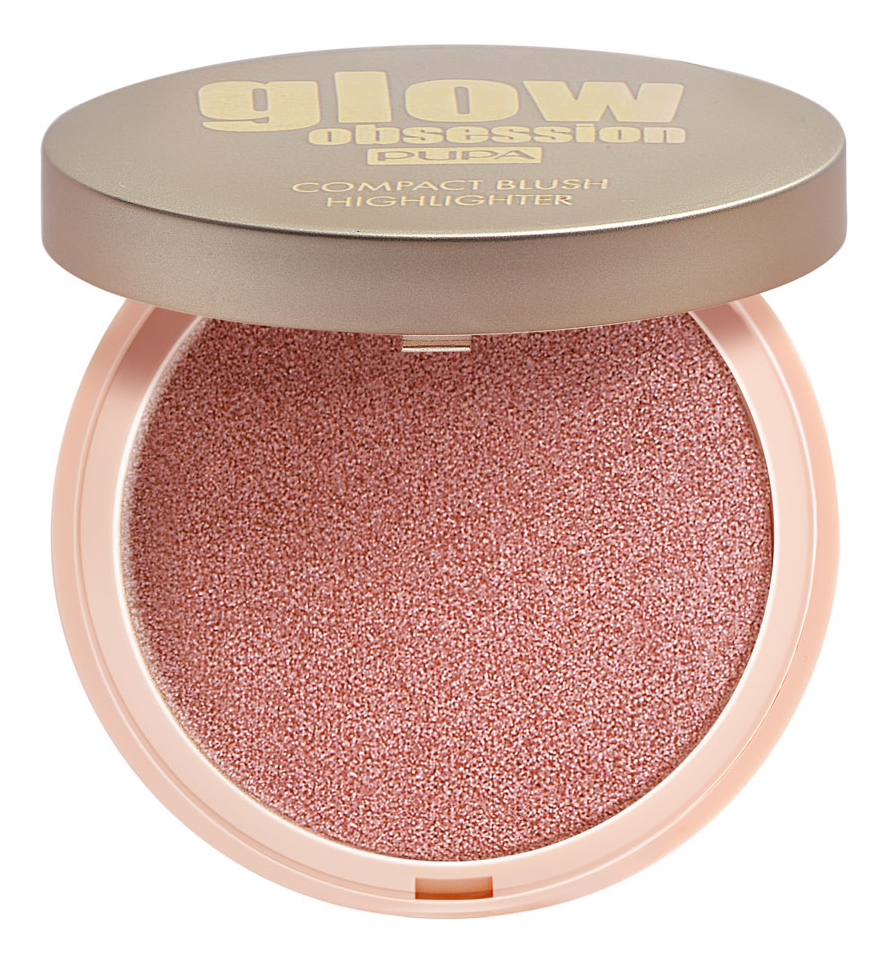 Компактные румяна для лица Glow Obsession Compact Blush Highlighter 4,5г: 002 Blossom