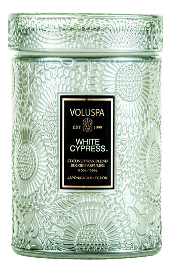

Ароматическая свеча White Cypress (Белый Кипарис): свеча в большом стеклянном подсвечнике с крышкой 156г, Ароматическая свеча White Cypress (Белый Кипарис)