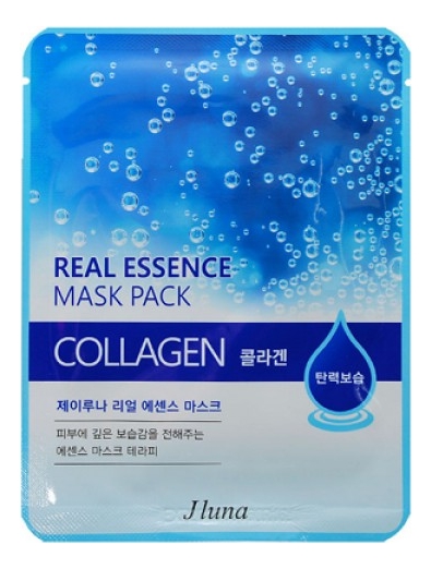 

Тканевая маска для лица с коллагеном Real Essence Mask Pack Collagen 25мл: Маска 3шт, Тканевая маска для лица с коллагеном Real Essence Mask Pack Collagen 25мл