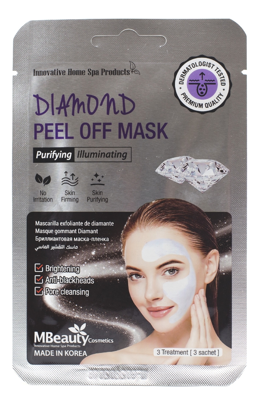 

Маска-пленка для лица с бриллиантовой пудрой Diamond Peel Off Mask 3*7г