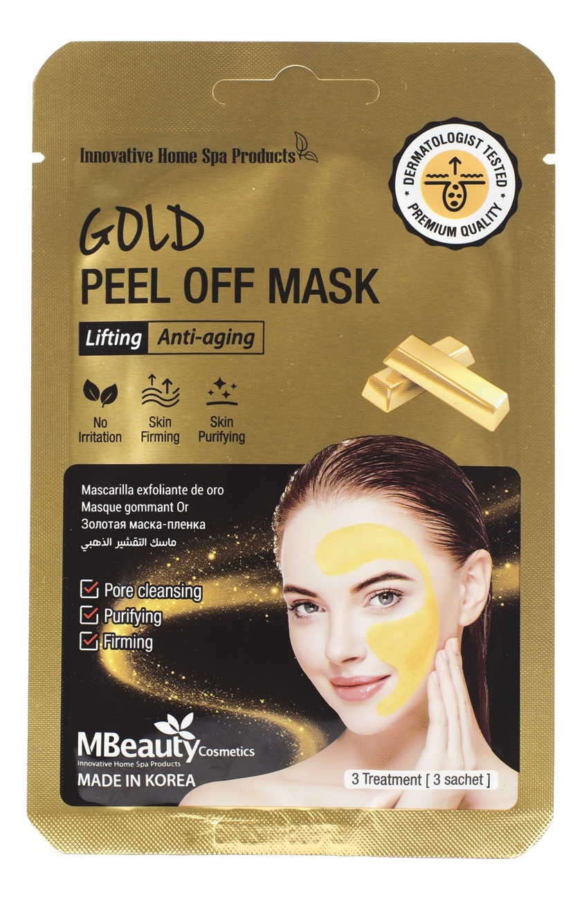 

Подтягивающая маска-пленка для лица с коллоидным золотом Gold Peel Off Mask 3*7г