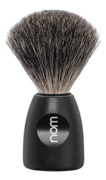 

Помазок натуральный барсучий ворс Nom Lasse (черный пластик)