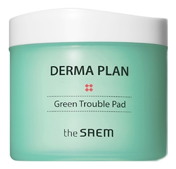 Пэды очищающие для лица Derma Plan Green Trouble Pad 70шт очищающие пэды для лица derma factory pore clear pad 140мл