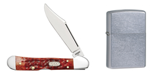 Zippo Набор 50538_207 (нож перочинный Chestnut Bone Standard Jigged Mini Copperlock 92мм + зажигалка Street Chrome 207)