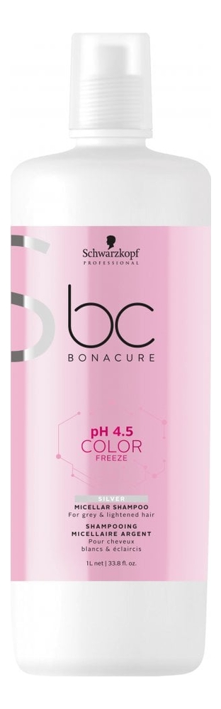 

Мицеллярный шампунь для волос BC Bonacure pH 4.5 Color Freeze Silver Micellar Shampoo: Шампунь 1000мл, Мицеллярный шампунь для волос BC Bonacure pH 4.5 Color Freeze Silver Micellar Shampoo