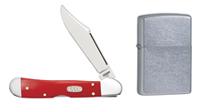 Zippo Набор 50530_207 (нож перочинный Red Synthetic Smooth Mini Copperlock 92мм + зажигалка Street Chrome 207)