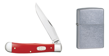 Zippo Набор 50518_207 (нож перочинный Red Synthetic Smooth Trapper 105мм + зажигалка Street Chrome 207)