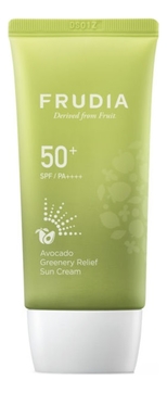 Солнезащитный восстанавливающий крем для лица с экстрактом авокадо Avocado Greenery Relief Sun Cream SPF50+ PA++++ 50г