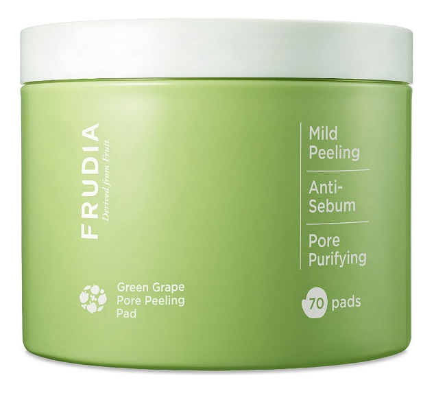 

Отшелушивающие диски для лица с экстрактом зеленого винограда Green Grape Pore Peeling Pad: Диски 70шт, Отшелушивающие диски для лица с экстрактом зеленого винограда Green Grape Pore Peeling Pad