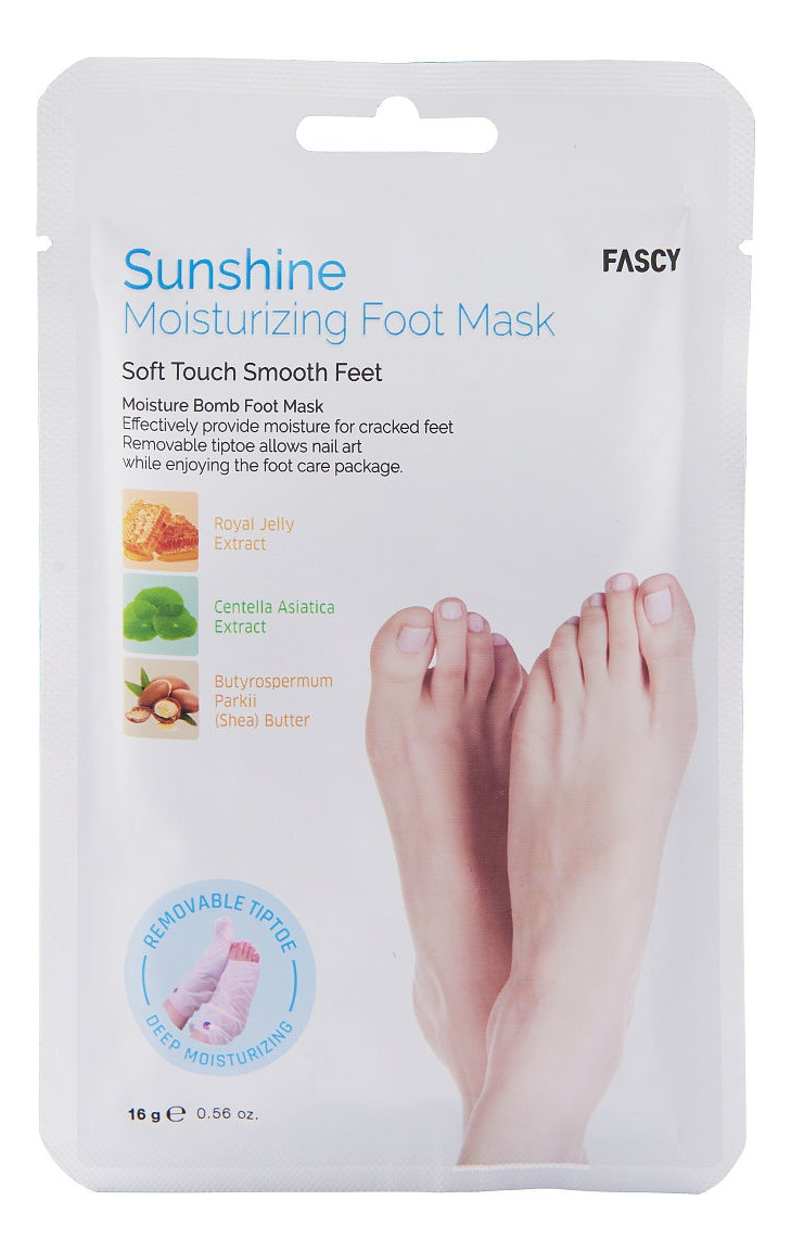 

Увлажняющие маски-носочки со съемными кончиками Sunshine Moisturizing Foot Mask 16г