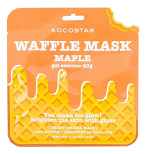 Kocostar Вафельная маска для лица Кленовый сироп Waffle Mask Maple 40г