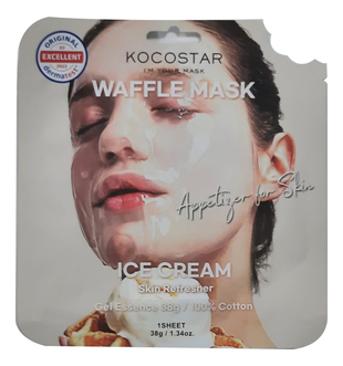 Вафельная маска для лица Сливочное мороженое Waffle Mask Ice Cream 40г