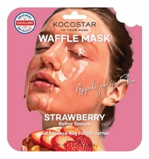 Kocostar Вафельная маска для лица Клубничный фреш Waffle Mask Strawberry 38г