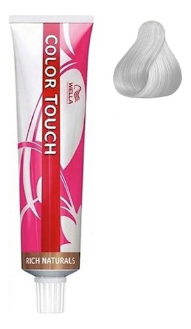 

Краска для волос без аммиака Color Touch Rich Naturals 60мл: 9/86 Очень светлый блонд жемчужно-фиолетовый, Краска для волос без аммиака Color Touch Rich Naturals 60мл