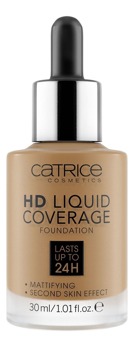 

Тональная основа для лица HD Liquid Coverage Foundation 30мл: 080 Caramel Beige, Тональная основа для лица HD Liquid Coverage Foundation 30мл