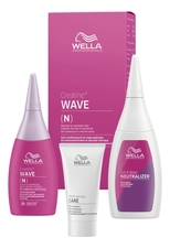 Wella Набор для волос Creatine+ WAVE N (лосьон для формирования локонов 75мл + фиксатор 100мл + уход перед процедурой текстурирования 30мл)