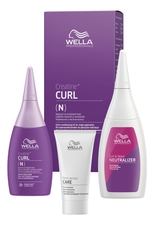Wella Набор для волос Creatine+ Curl N (лосьон для формирования локонов 75мл + фиксатор 100мл + уход перед процедурой текстурирования 30мл)
