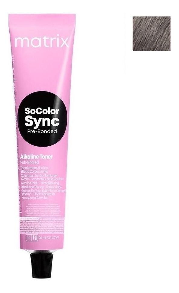 Крем-краска для волос без аммиака SoColor Sync Pre-Bonded Toner 90мл: 7AA