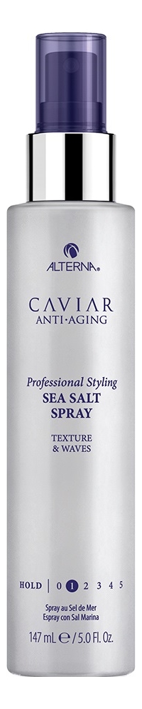 Текстурирующий спрей Морская соль с антивозрастным уходом Caviar Anti-Aging Professional Styling Sea Salt Spray 147мл текстурирующий спрей для идеальных укладок с антивозрастным уходом alterna caviar anti aging professional styling perfect texture spray 184 мл